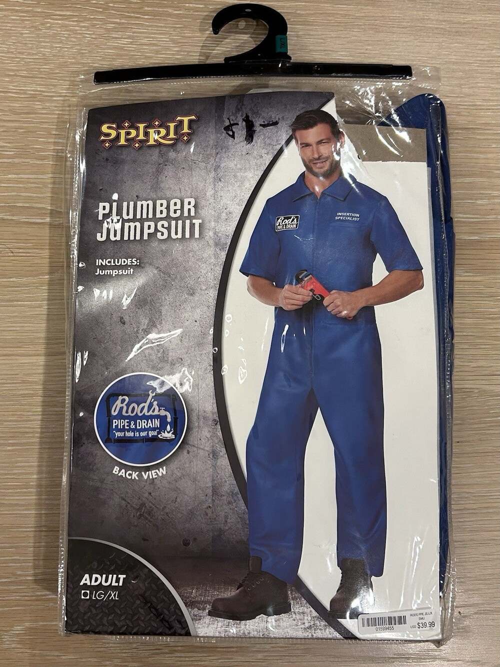 Spirit Halloween Adult Plumber Jumpsuit Costume L/XL Rod’s Pipe & Drain NEW